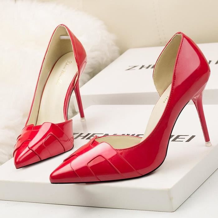 escarpins vernis rouge
