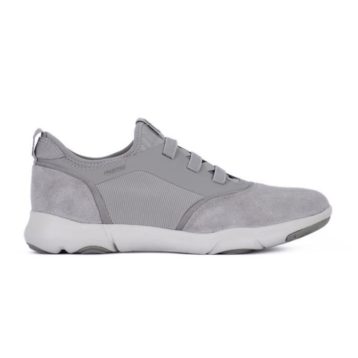 Baskets Homme GEOX Nebula 44 Gris Lacets Textile Plat Gris Cdiscount Chaussures