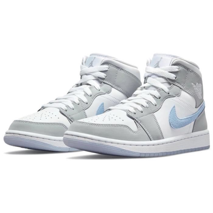 Basket Nike Air Jordan 1 Mid Chaussure de Sport AJ 1 Pas Cher pour Homme  Femme Gris Gris - Cdiscount Chaussures