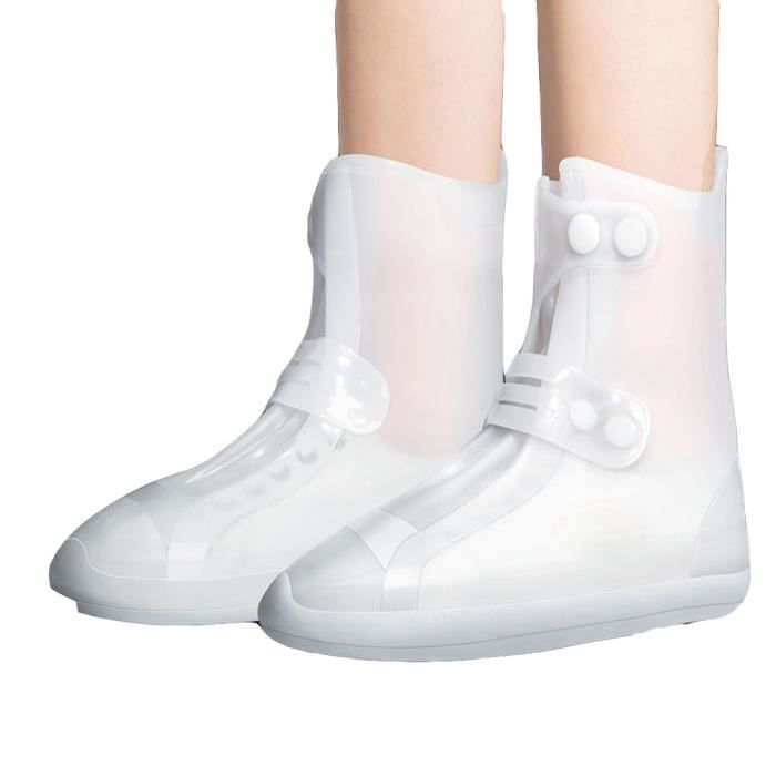 4 Paires De Couvre-chaussures Imperméables En Silicone - Taille élastique 38-46 - Antidérapants Pour Pluie Et Neige