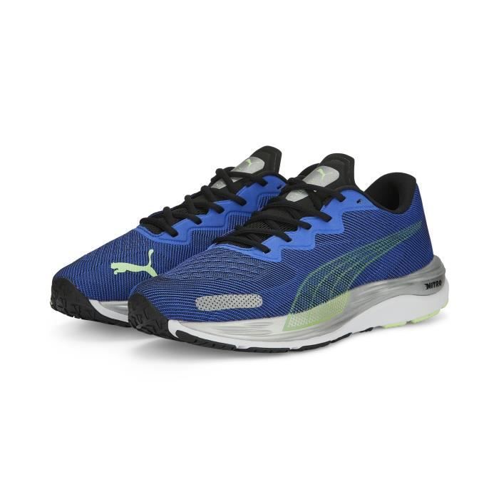 Chaussure De Running Homme - PUMA VELOCITY NITRO 2 - Bleu Et Vert