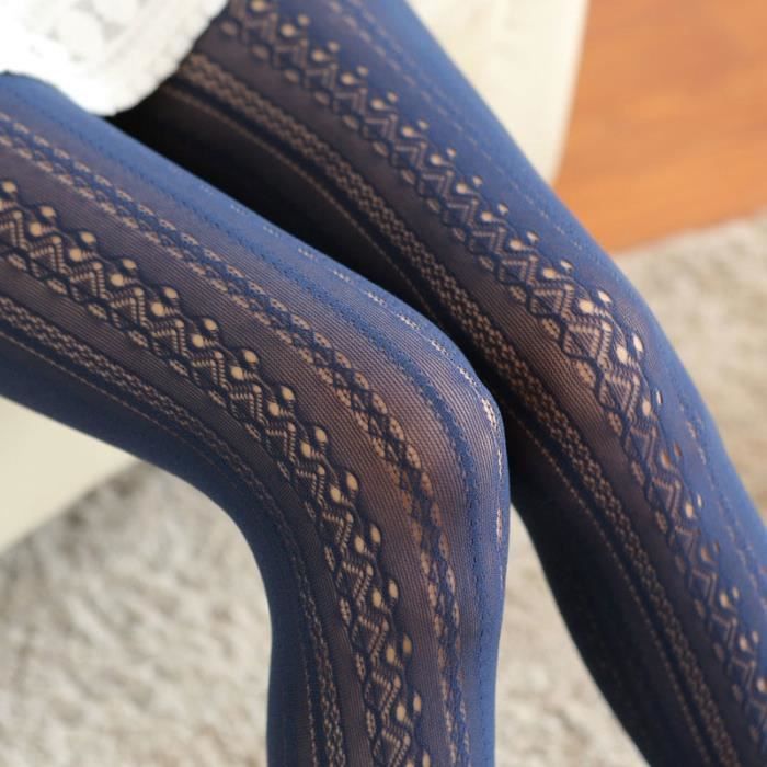 3 Paires Bas Hauts De Cuisse En Dentelle - Collants Bas En Soie Noir, Nu, Café L-XL