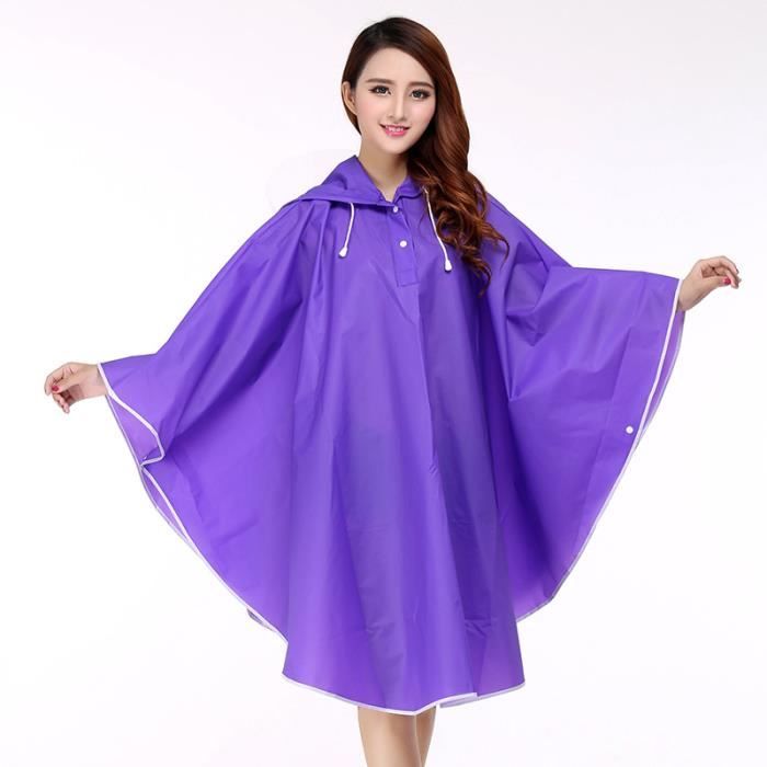 Poncho Pluie Imperméable avec Capuche pour homme et femme - Polyester