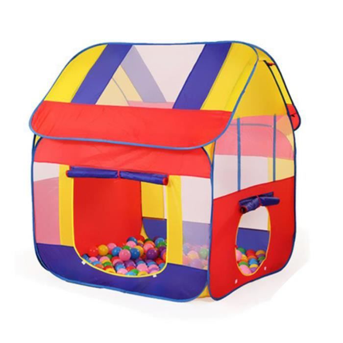 Enfant Tente de Jeu 3-in-1 Playhouse Tunnel Maison à Boules Cabane Jouet d'Extérieur Intérieur - Jeux - Jouets