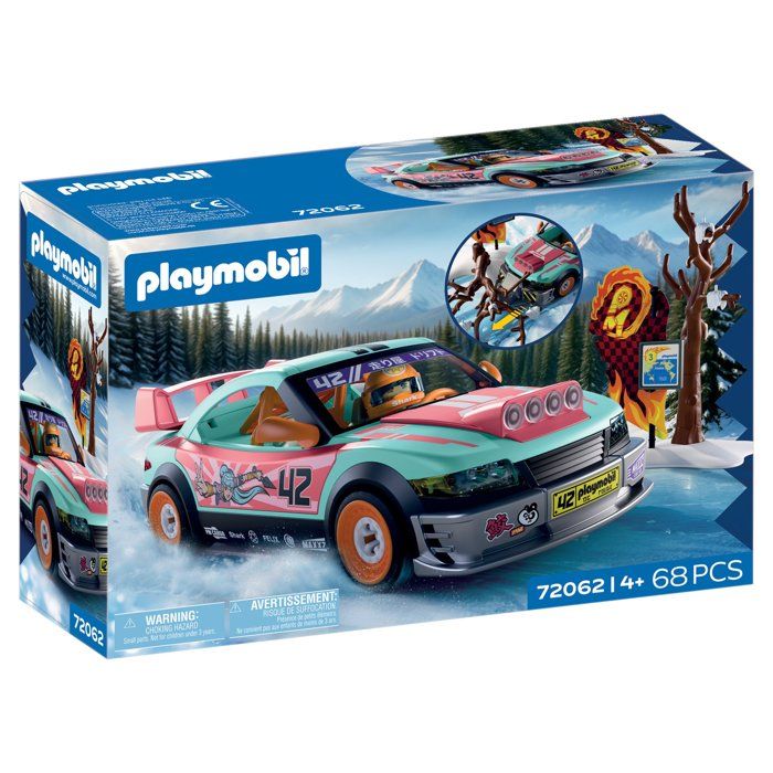 Playmobil 72062 Voiture de rallye Véhicule de course 68 pièces Dès 4 ans
