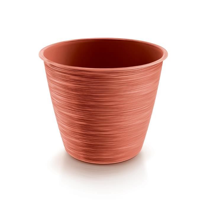 Pot De Fleurs Prosperplast Gracia Avec Pieds Amovibles Avec Insert Pour L' Intérieur Et L'extérieur - Rond En Plastique (anthracite, Diamètre : 200 Mm Pot Fleur Interieur