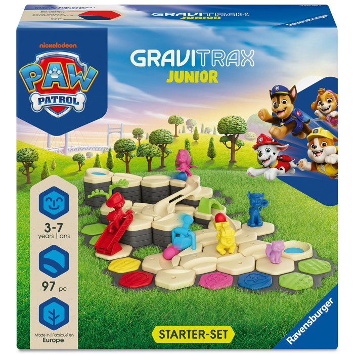 Ravensburger GraviTrax Junior Starter Set Pat Patrouille 97 pièces Circuit de billes Jeu de construction Dès 12020006