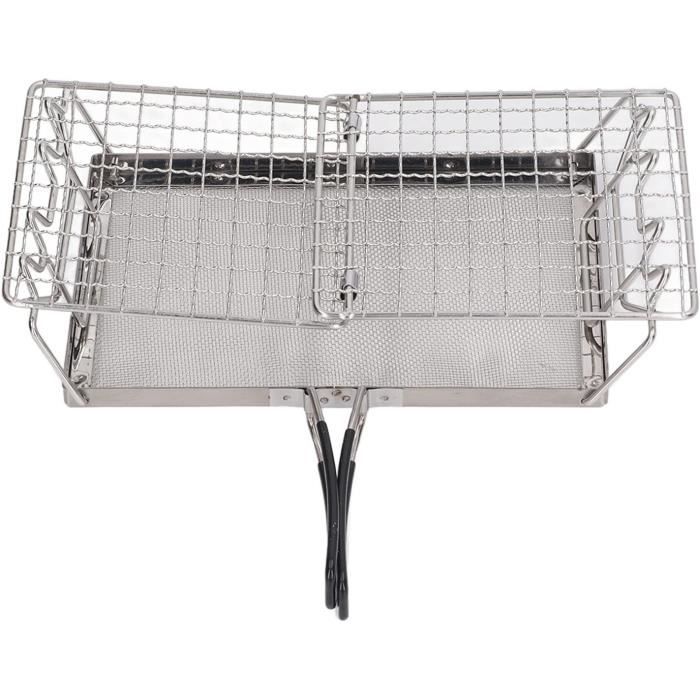 Four De Camping Pliable Acier Inox – Grille 3 Niveaux Portable 13 Lbs