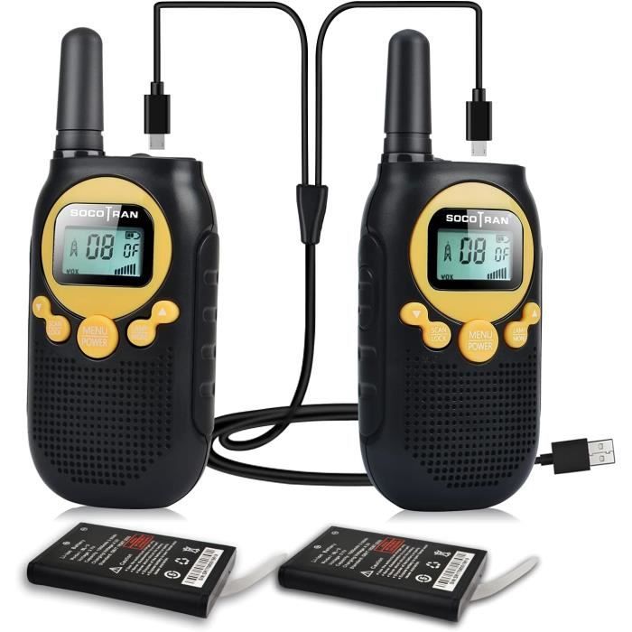 1 Paire Walkie Talkies Rechargeable 16 Canaux Talkie Walky Lampe De 1 Paire Walkie Talkies Rechargeable 16 Canaux Talkie Walky Lampe De
