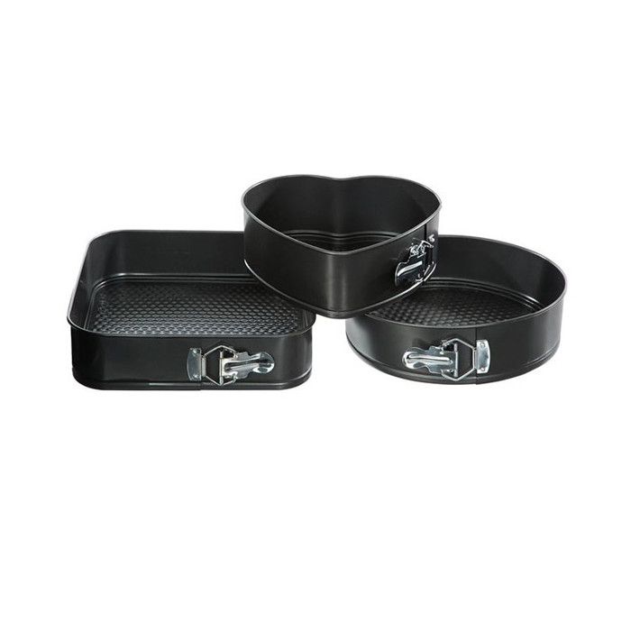 Moules à Quiche Antiadhésifs HAKZEON - Lot De 3 - 22cm Fond Amovible Pour Tarte Et Flan