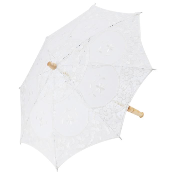 Parapluie Dentelle Automatique Désirée Von Lilienfeld - Noir Et Blanc Pour Mariage Et Fêtes