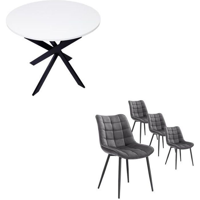 ensemble meubles, lot de 4 chaises de salle à manger, chaise tapissée, chaises, table manger, rf2660