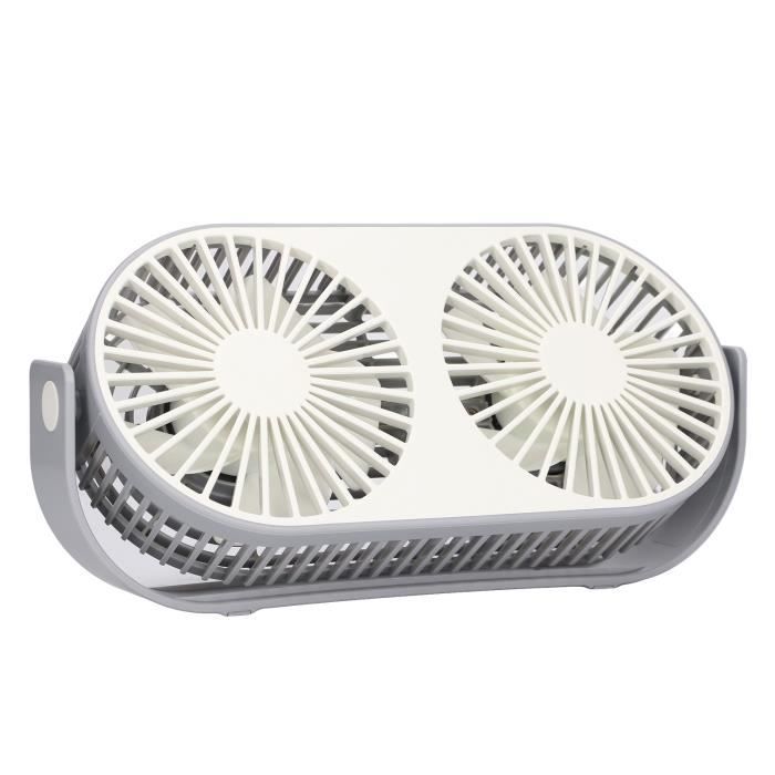 Double ventilateur USB - SONEW - Mini ventilateur - Rotation 360° - 2 modes - Silencieux 20 dB - Sonew