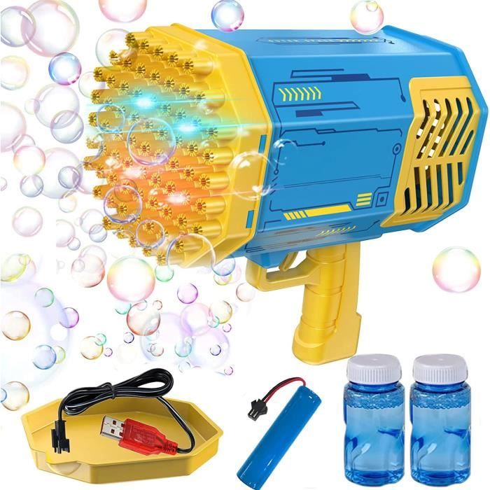 Pistolet à Bulles Idena Rouge - Avec Solution à Bulles 53 Ml - Pour Fêtes, Anniversaires, Jeux En Extérieur