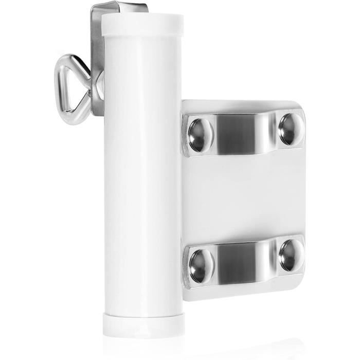 Support Parasol Balcon Extra Large En Métal Blanc – Fixation Sans Perçage Pour Balustrades Jusqu'à 23 Cm