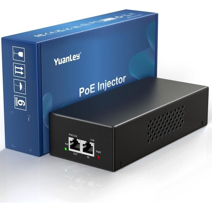 YuanLey Injecteur PoE 90W, Injector PoE++ Convertit Non-PoE en PoE++ ...
