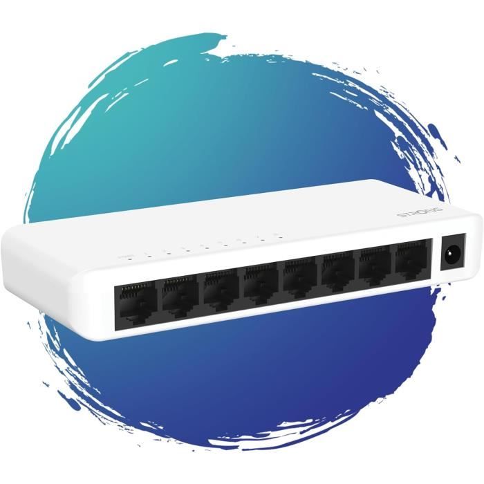 Switch Ethernet UGREEN 8 Ports Gigabit - Hub Réseau Plug & Play Pour Maison Et Bureau