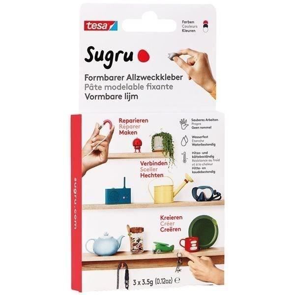 SUGRU pate modelable fixante black/white/red 3x3.5g