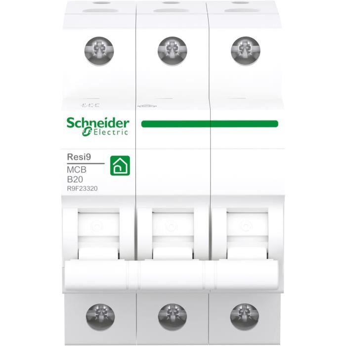 Schneider Electric Resi9 Disjoncteur 3P C16A 6kA - Courbe C 16A