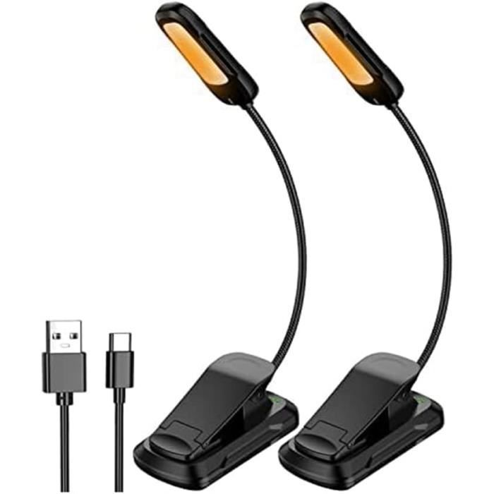 Lampe De Lecture Maxtachi USB Rechargeable - Pour Lire Au Lit, Clip, Lumière Douce