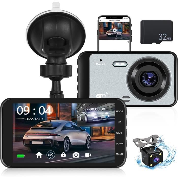 Dashcam Voiture Dashcam Miden S7 2.5K Avant/Arrière - Ecran 3.2 IPS, Carte SD 64G, Sony IMX498, Mode Parking Dash Camera Voiture