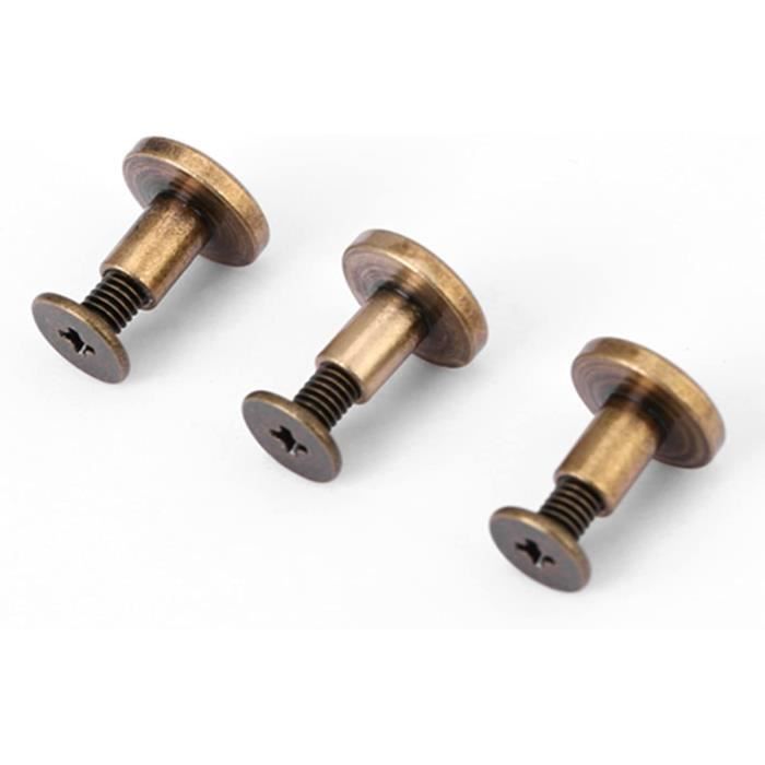 50 Rivets Solides En Cuivre - Tête Plate, Tige Longue - Diamètre 5/32" Et 15/32" - Neuf Uxcell