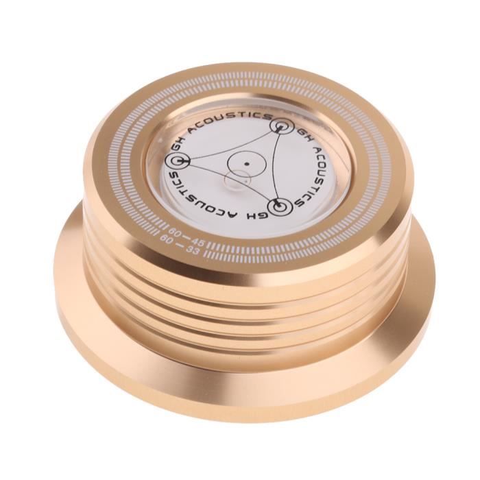 DollaTek Stabilisateur Disque Vinyle Niveau à Bulle - Accessoire Platine LP Argent