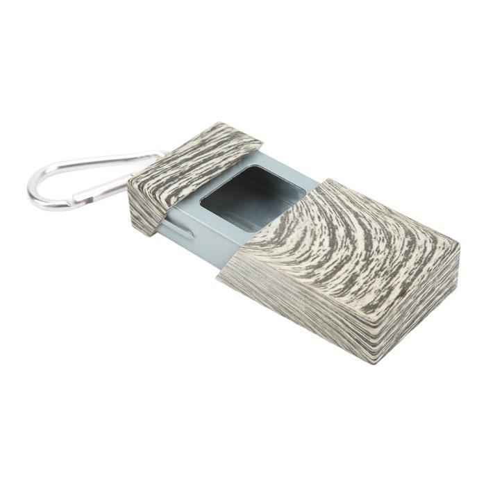 Eitida Cendrier à Cigares De Voyage En Bois Et Acier Inoxydable Avec Accessoires - Cadeau Élégant Pour Homme Marron Noir