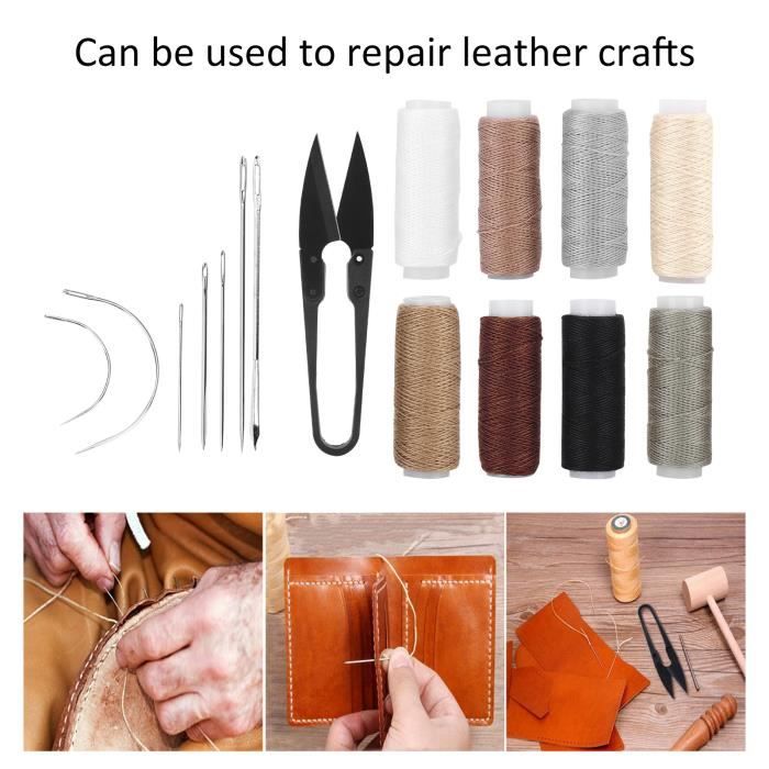 31 pcs Kit de couture en cuir trousse à outils d'artisanat en cuir
