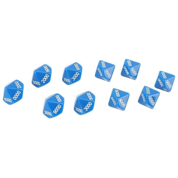 Lot de 40 dés à jouer polyédriques 10 faces ZERODIS - Jeu de dés pour
