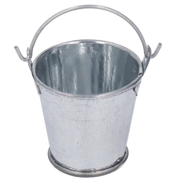 Seau à fleurs - Moyen Rond - Fer forgé - Vintage - Décoration de jardin - 18 vases européens