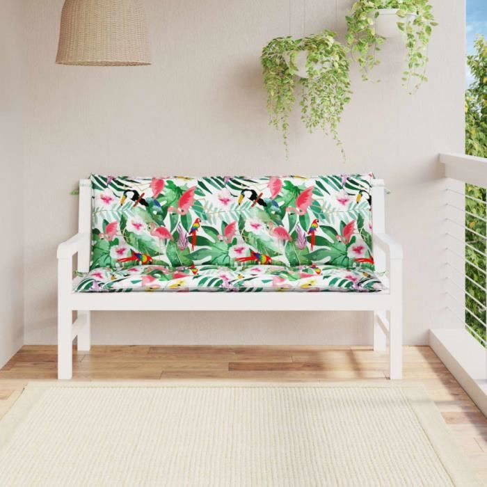 vidaXL Coussins de banc de jardin Lot de 2