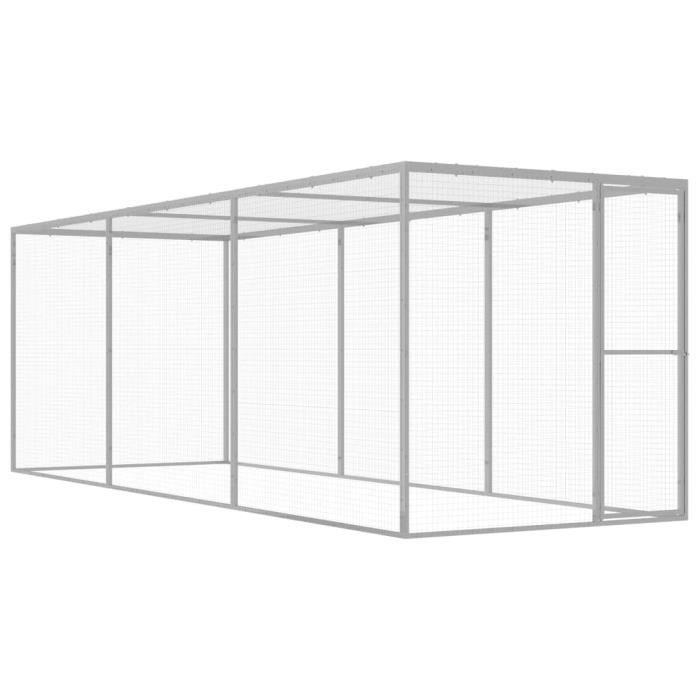 Meilleurs prix pour vidaXL Cage pour chat 4,5x1,5x1,5 m Acier galvanisé 146358