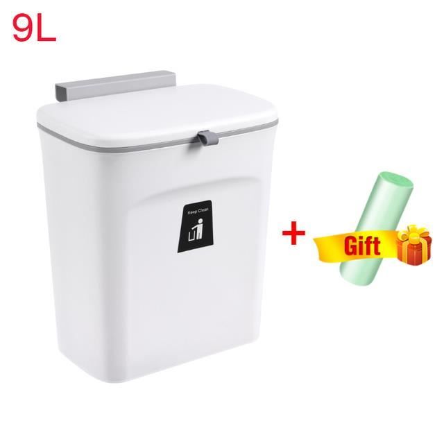 Lovewind Poubelle De Salle De Bain 9L Avec Couvercle à Capteur - Blanche, Étroit Et Étanché IPX5 - Idéale Pour Salle De Bain, Cuisine & Bureau