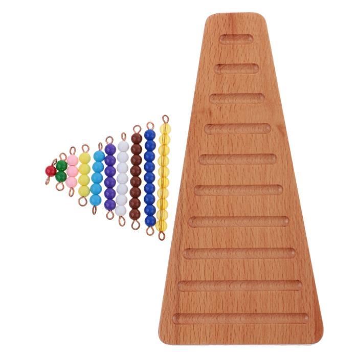 Jouet bébé Montessori 2 définit l'escalier de perle colorée avec 