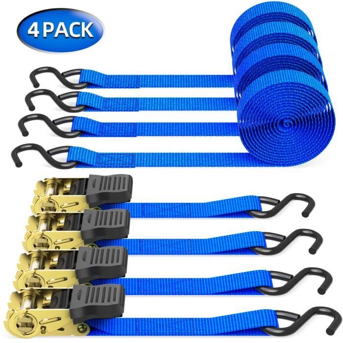 10 PCS 800 Kg Sangle à Cliquet, 6m X 25mm, OUYLAF, Sangle D'Arrimage