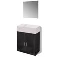 3 pcs Mobilier de salle de bain SALLE DE BAIN COMPLETE Style Contemporain scandinave - Ensemble de meubles de salle de bain  Noir-1