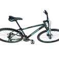Vélo électrique VTT musculaire Leader Fox Arezzo 2022 - noir/vert clair - 160/168 cm-1