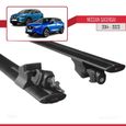 Compatible avec Nissan Qashqai 2014-2023 HOOK Barres de Toit Railing Porte-Bagages de voiture Avec verrouillable Alu NOIR-1