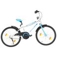 Vélo pour enfants 20 pouces Bleu et blanc-1