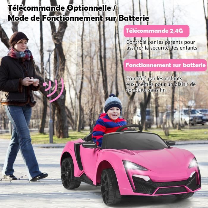 Voiture électrique pour enfants Lamborghini MP4 Rose 12V avec écran tactile  bluetooth télécommande parentale - Cdiscount Jeux - Jouets