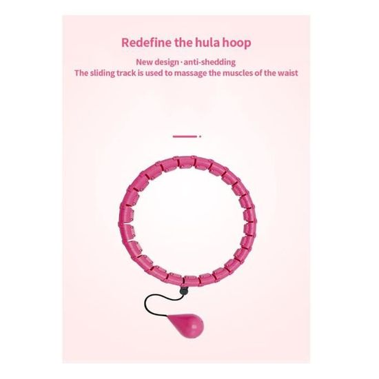 Cerceau Hula Hoop Intelligent LEAFIA - Avec Picots Massage, 24 Segments Réglables Pour Fitness