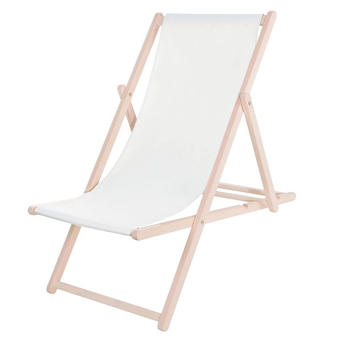 Bain De Soleil Pliable DreamRoots 130kg - Chaise Longue Jardin Bois Hêtre Transat Plage
