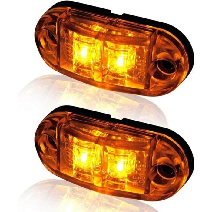 10X 2 LED Feux de Marquage Latral 12 / 24V Feux De Gabarit LED Remorque ...