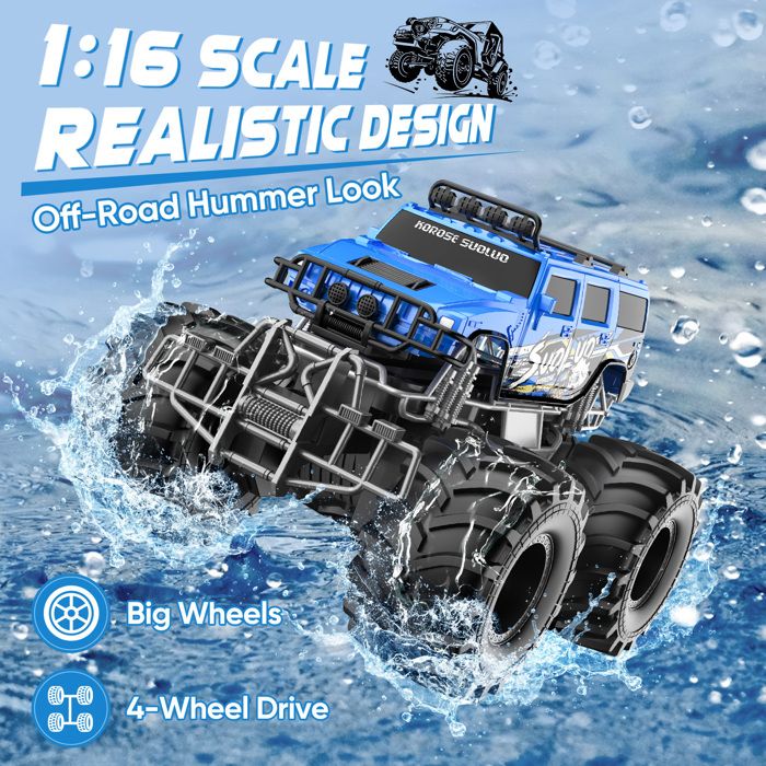 DJFEI Voiture Télécommandée Jouet, 4WD RC Pour Véhicule 50km / H Hi Speed Rc Off Road Truck 118 Rc Voiture De Course Ele Amz B095