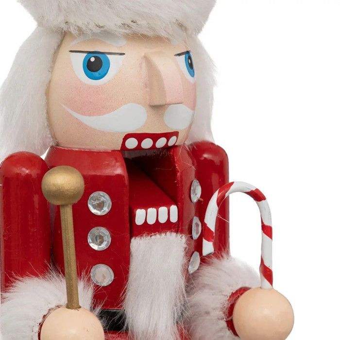 Décorations Casse-Noisette De Noël En Bois - Hauteur 38 Cm - Figurines Roi Et Soldat Peintes à La Main - Style Traditionnel Pour Cheminée, Table, étagère - 10