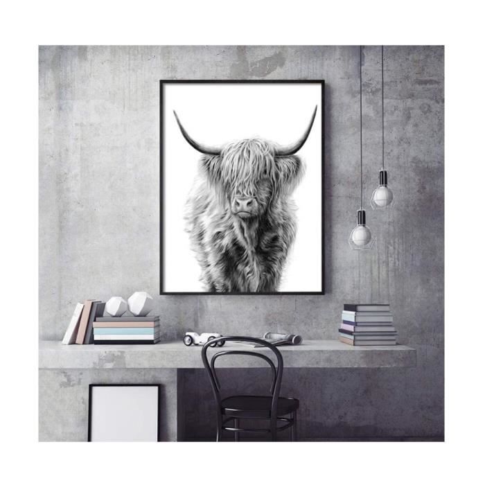 Affiche Extra Large Vache Des Highlands – Déco Murale V39 – Toile CanvasMantis