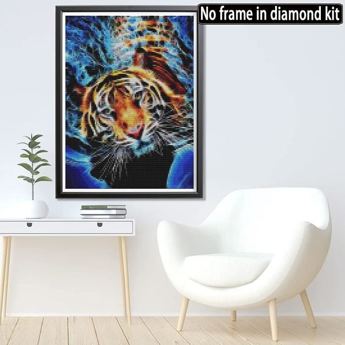 Kit De Peinture Au Diamant 5D - Tigre Magique - 30x40cm - Multicolore - DIY Art Créatif - Beaux-Arts Et Loisirs Créatifs
