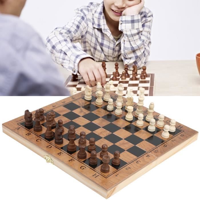 Jeu d'échecs - Pliant - Bois - 3in1 - 29x29cm - Jeux - Jouets