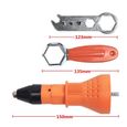 TEMPSA - Outil de rivetage électrique - Couleur orange - Taille de buse 2,4mm, 3,2mm, 4,0mm, 4,8mm-2